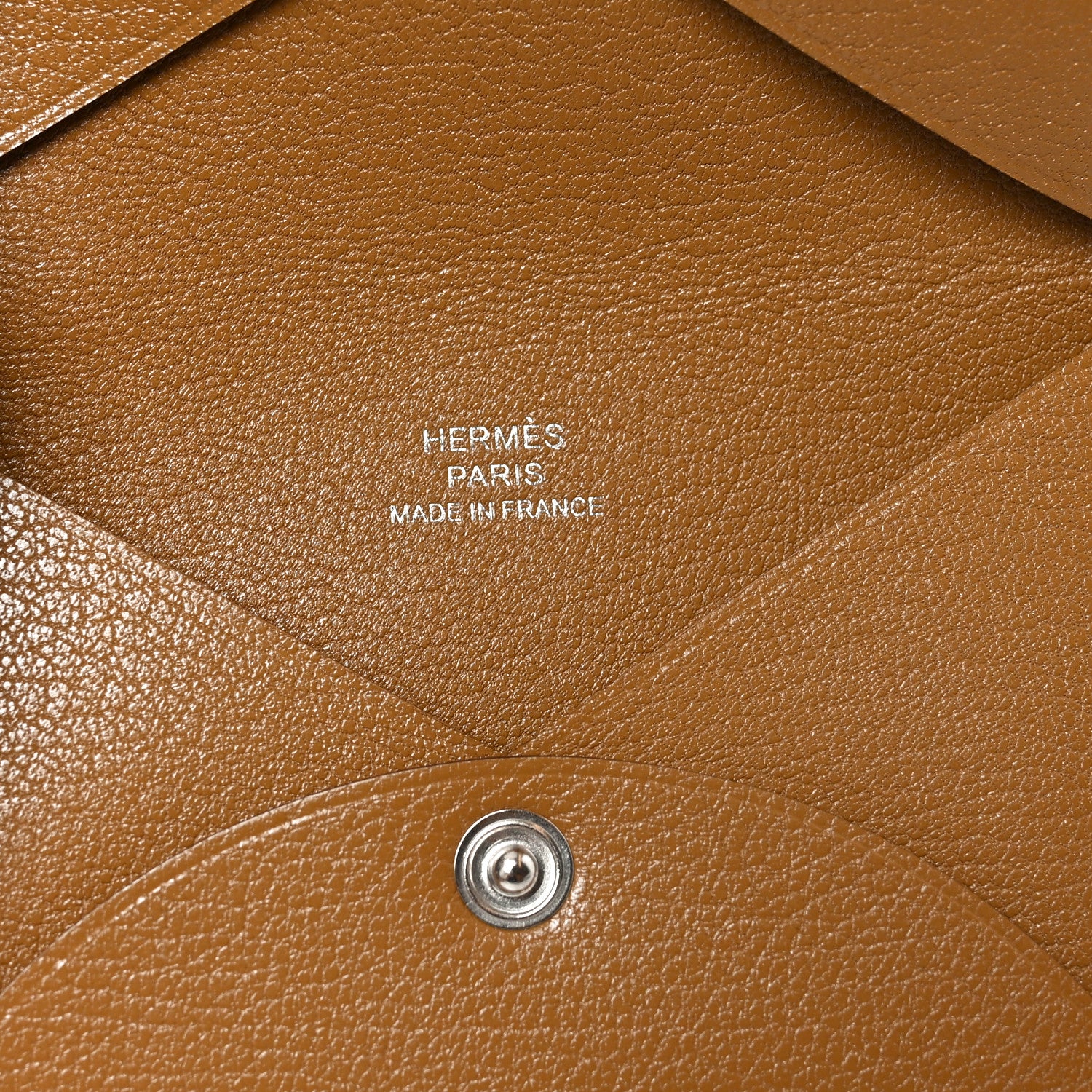 Hermes Chevre Mysore Calvi Card Case Caramel 6 of 8