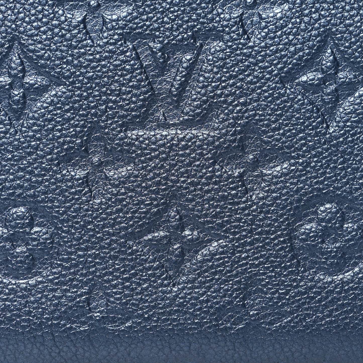 Metallic Empreinte Monogram Zippy Wallet Navy Nacre