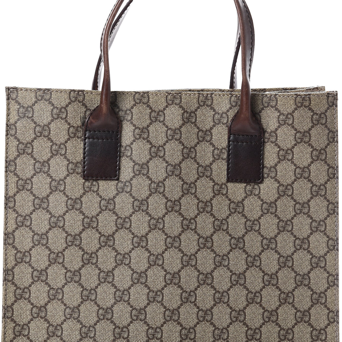 GG Plus Monogram Small Vertical Tote Dark Brown