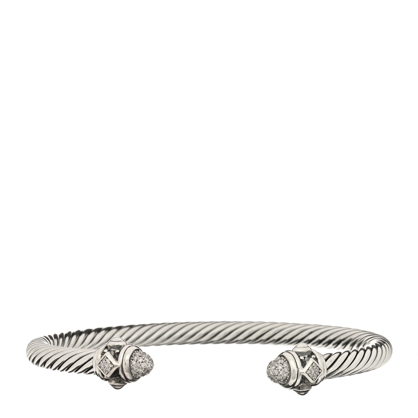 Sterling Silver Diamond 5mm Cable Renaissance Bracelet