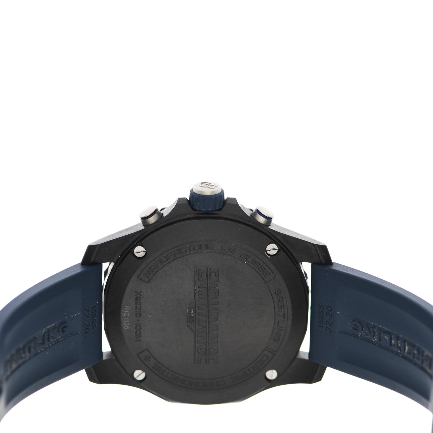 Breitlight Rubber 44mm Endurance Pro Chronograph Quartz Watch Black X82310