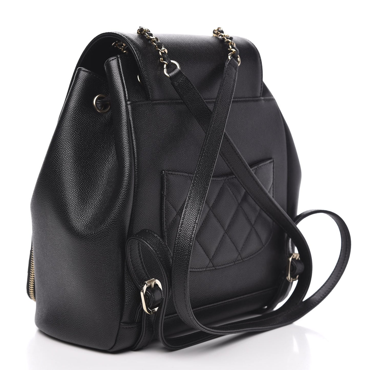 Caviar Quilted Business Affinity Backpack Black
