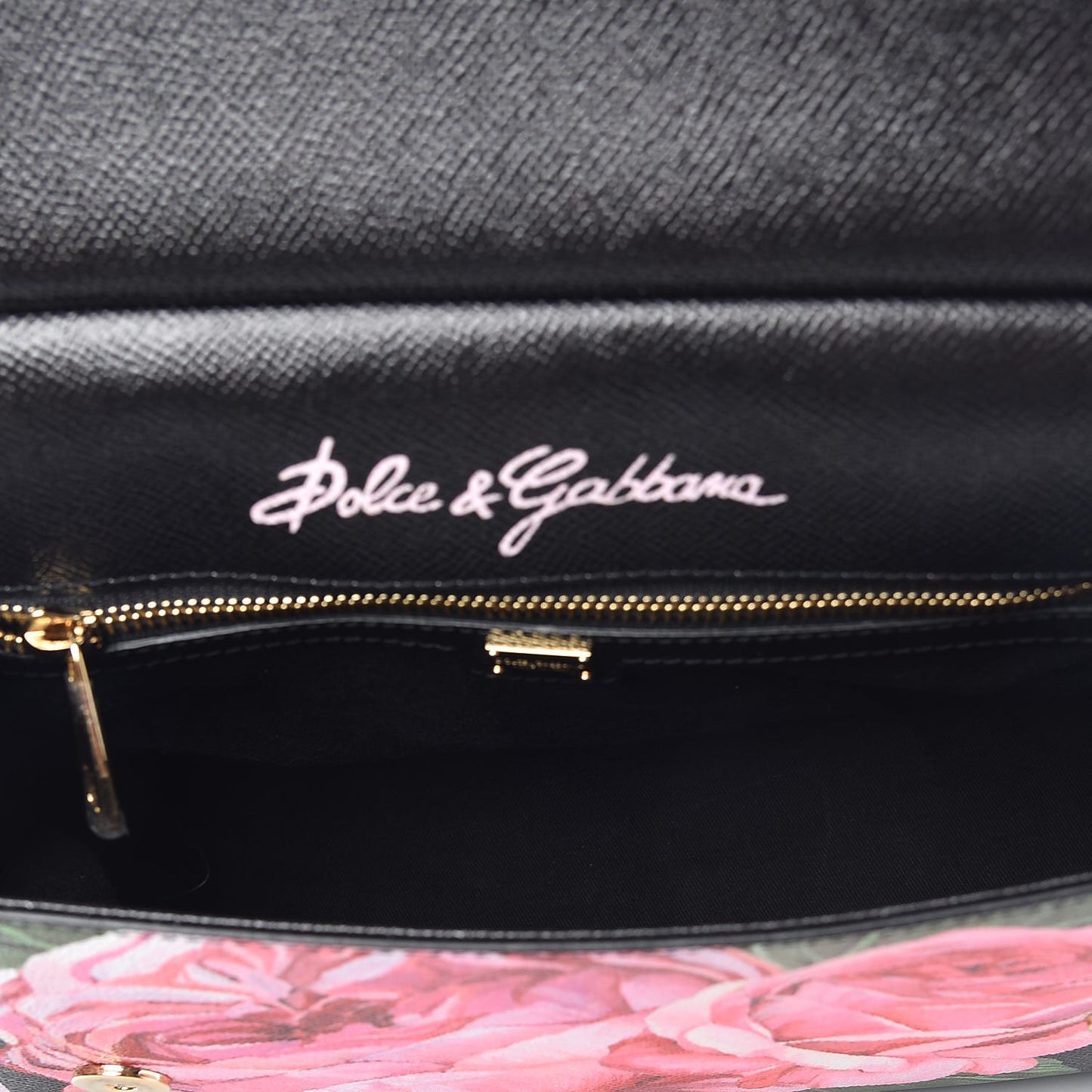Dauphine Rose Print Medium Miss Sicily Satchel Black
