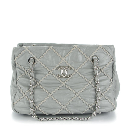 Chanel Calfskin Ultra Stitch Tote Grey 1 of 7