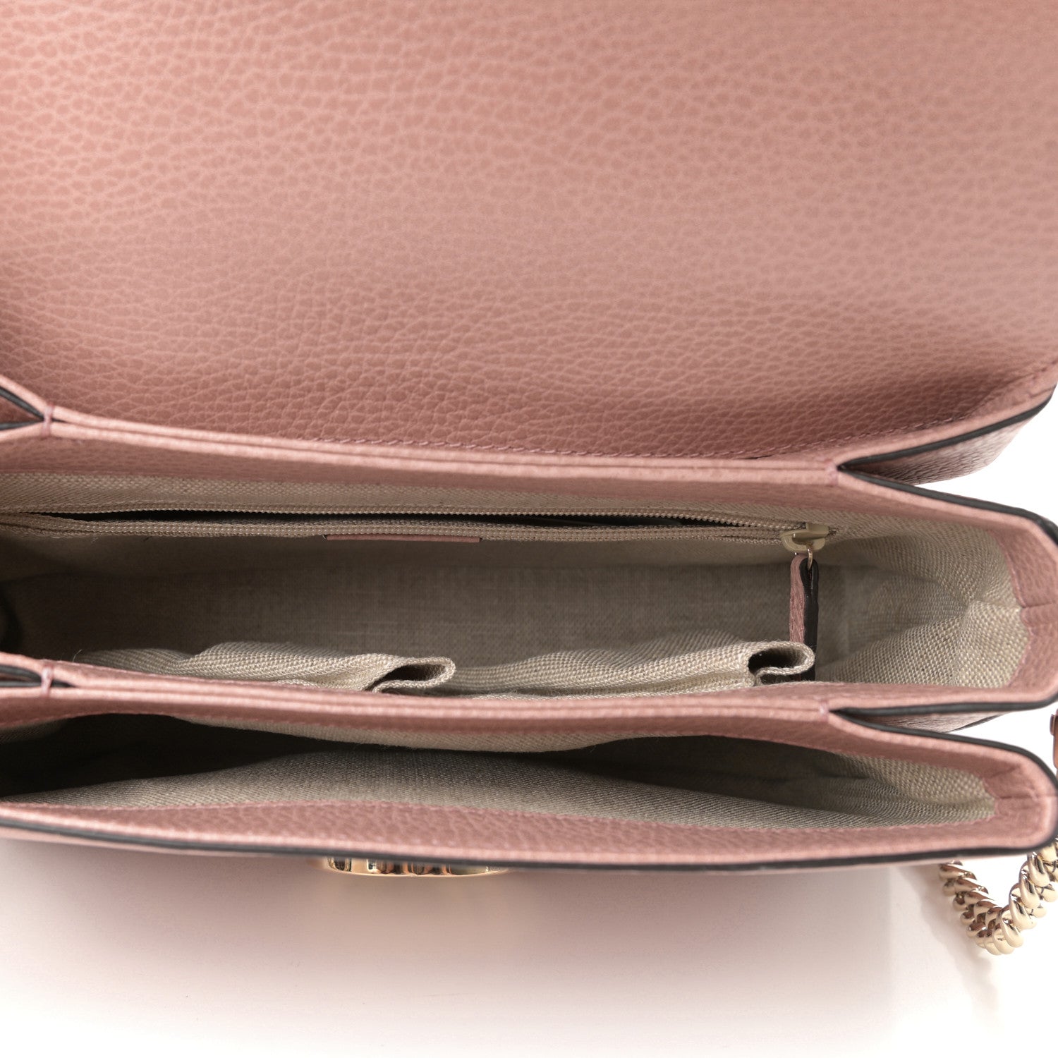 Gucci Dollar Calfskin Interlocking G Top Handle Shoulder Bag Soft Pink 5 of 10
