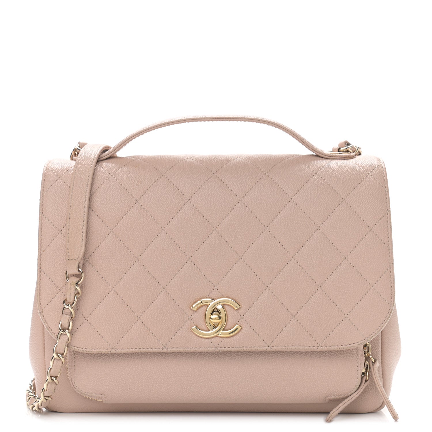 Chanel Caviar Quilted Large Business Affinity Flap Beige 1 of 18