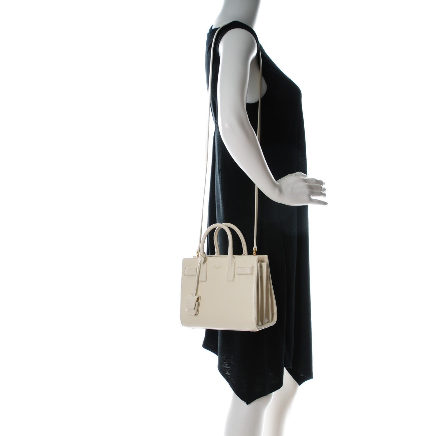Saint Laurent Calfskin Nano Sac de Jour Dove White 2 of 9