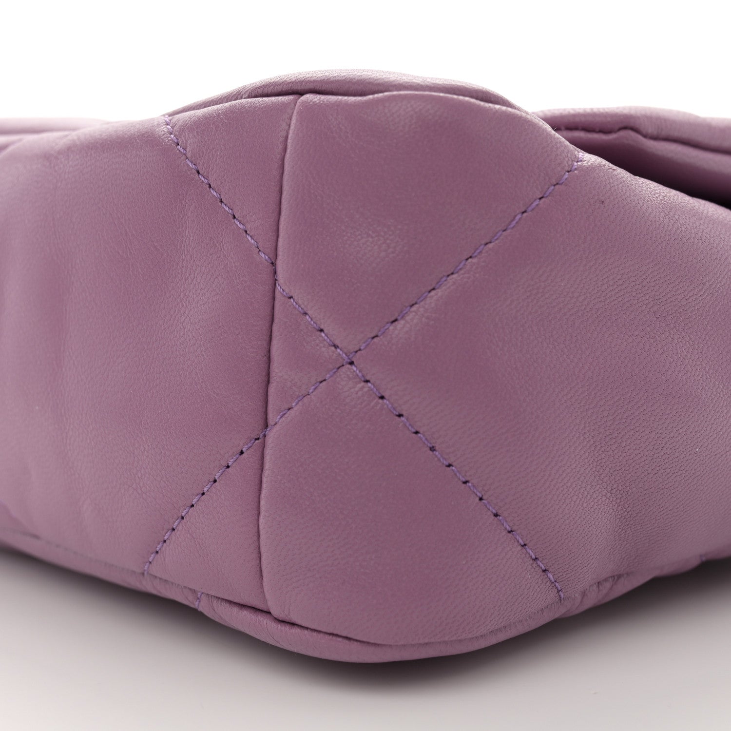 Chanel Goatskin Quilted Medium Chanel 19 Flap Purple 10 of 10