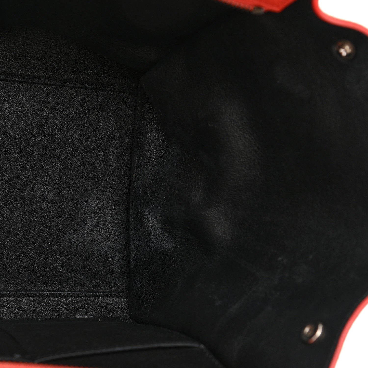 Celine Drummed Calfskin Suede Medium Trapeze Coquelicot 11 of 20