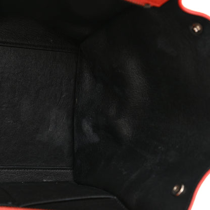 Celine Drummed Calfskin Suede Medium Trapeze Coquelicot 11 of 20