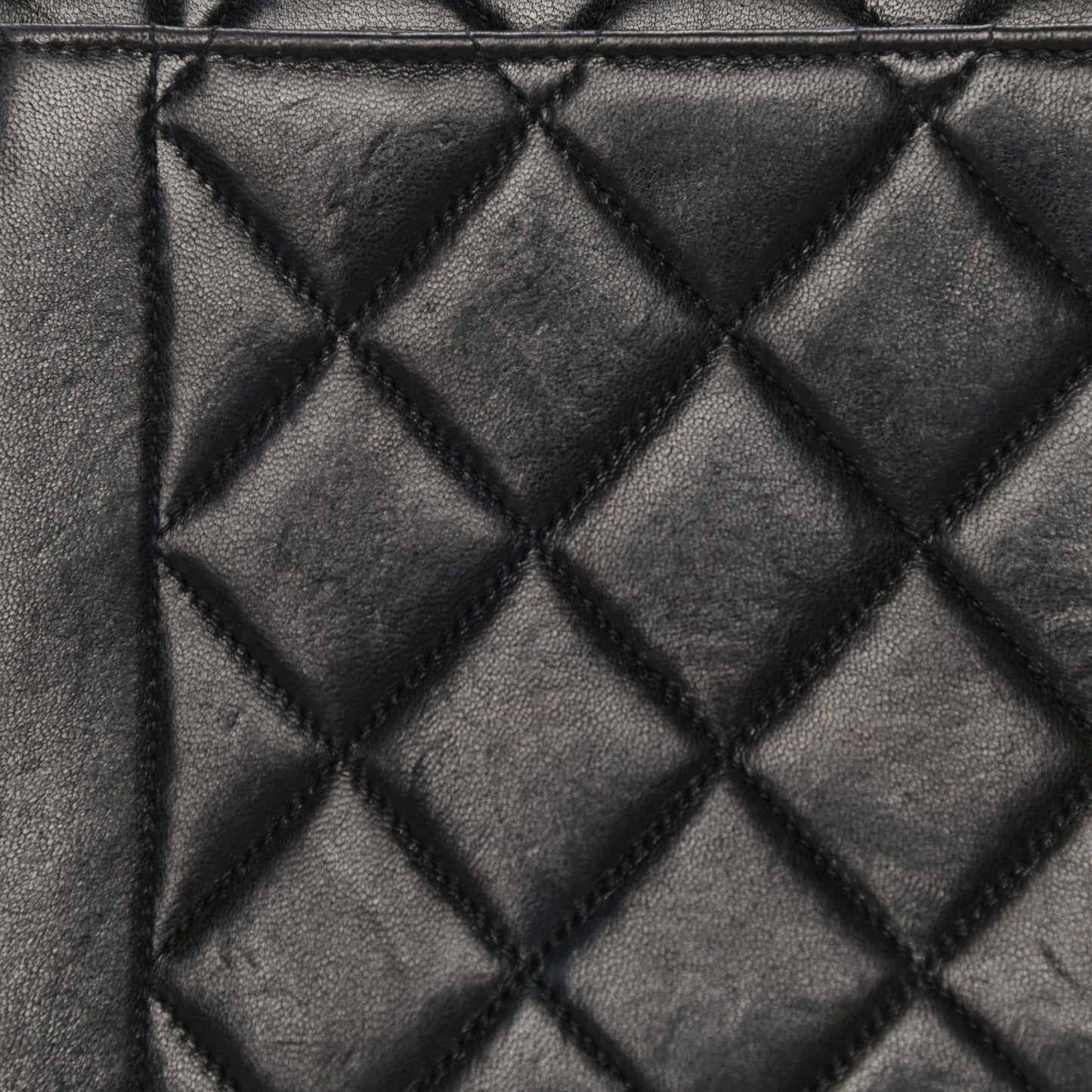 Lambskin Quilted Medium Single Flap Black