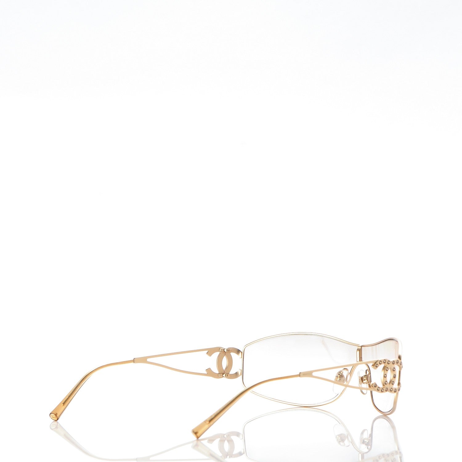 Chanel Crystal CC Logo Sunglasses 4073-B Gold 4 of 7