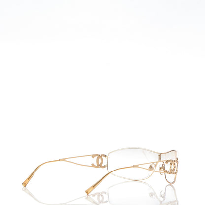 Chanel Crystal CC Logo Sunglasses 4073-B Gold 4 of 7