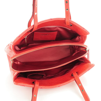 Chanel Glazed Calfskin On the Road Zip Tote Red 5 of 9