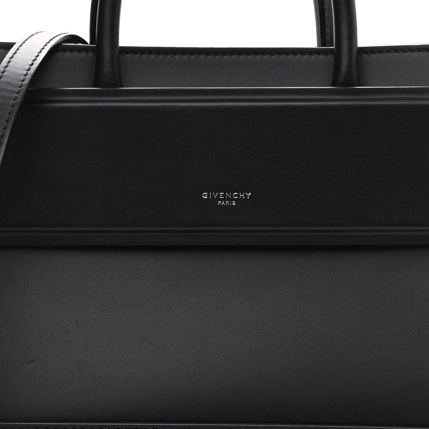 Smooth Calfskin Mini Horizon Satchel Black