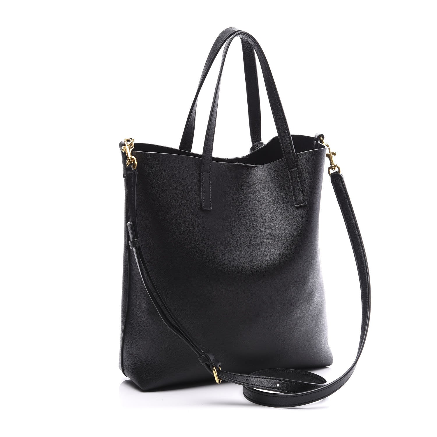 Saint Laurent Calfskin Toy Shopping Tote Black 2 of 9