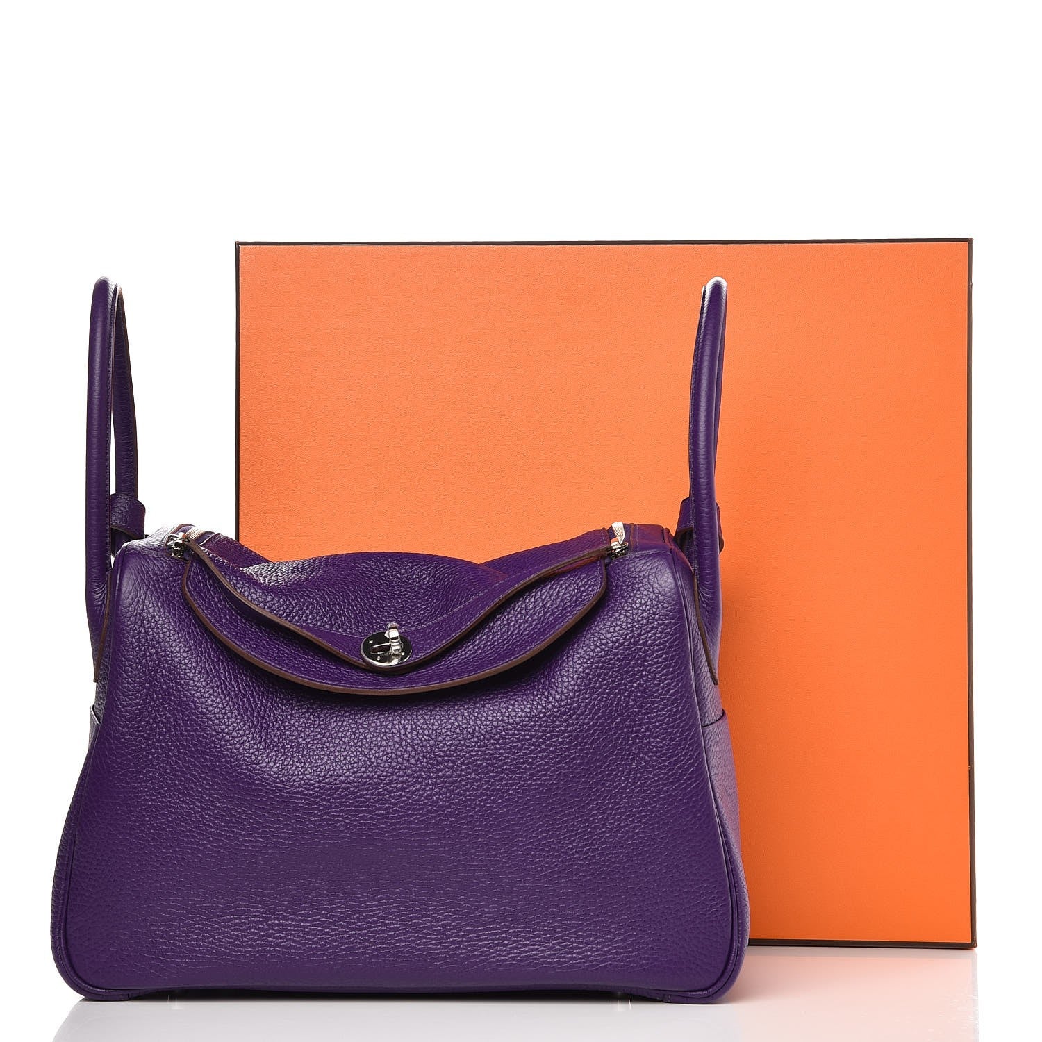 Hermes Taurillon Clemence Lindy 34 Iris 8 of 8