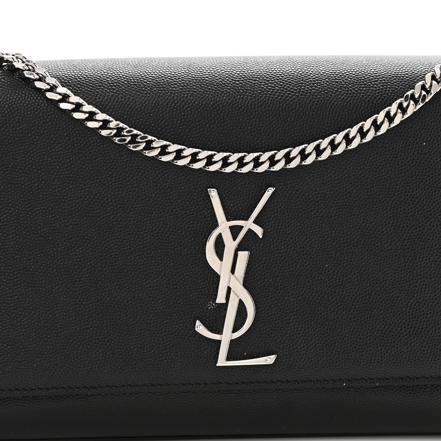 Saint Laurent Grain De Poudre Medium Classic Monogram Kate Satchel Black 9 of 11