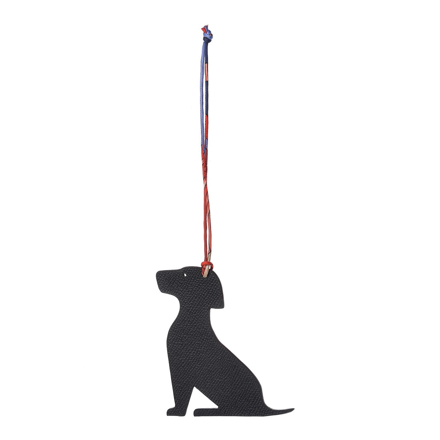 Hermes Togo Epsom Petit H Dog Bag Charm Potiron Black 1 of 4