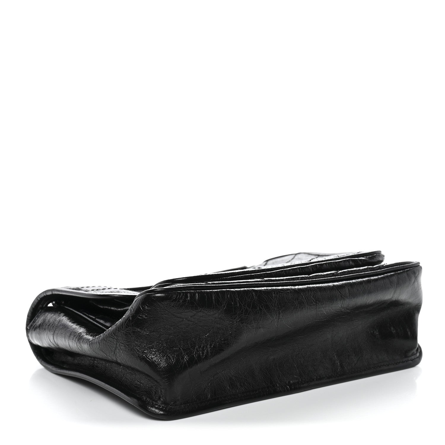Saint Laurent Crinkled Calfskin Matelasse Monogram Medium Niki Chain Satchel Black 4 of 10