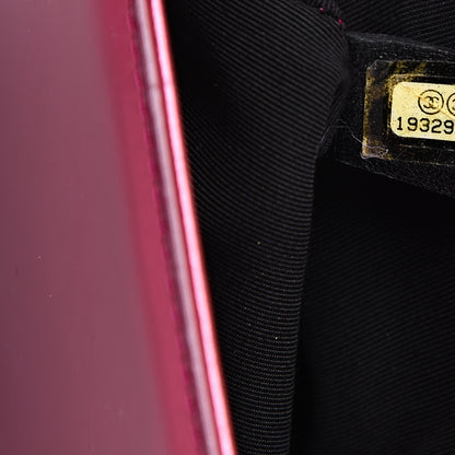 Chanel Metallic Patent Calfskin Quilted Medium Boy Flap Pink 6 of 17