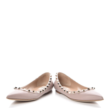 Valentino Garavani Nappa Rockstud Ballerina Flats 38.5 Poudre 5 of 10