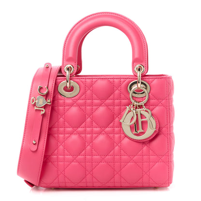 Christian Dior Lambskin Cannage Small My ABCDior Lady Dior Fraise 1 of 10