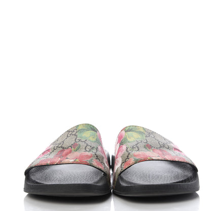 Gucci GG Supreme Monogram Blooms Slide Sandals 36 Beige Multicolor 2 of 9