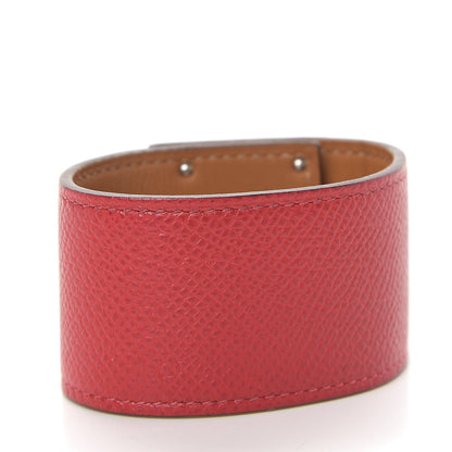 Hermes Epsom Kelly Dog Bracelet Rouge Casaque 2 of 4