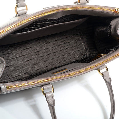 Prada Saffiano Lux Medium Double Zip Tote Argilla 5 of 11
