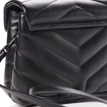 Saint Laurent Calfskin Y Quilted Monogram Toy Loulou Crossbody Bag Black 10 of 10