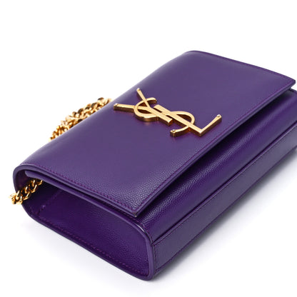 Saint Laurent Grain De Poudre Small Monogram Kate Satchel Lilac 11 of 12