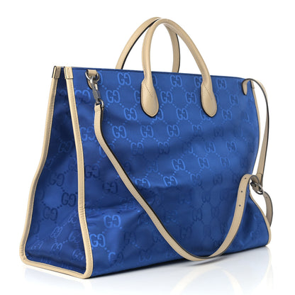 Gucci Econyl Nylon Monogram Large Off The Grid Tote Bag Orient Blue New Plaster 3 of 9