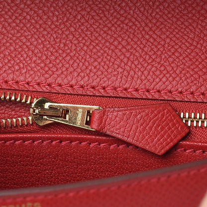 Hermes Epsom Kelly Sellier 25 Rouge Casaque 24 of 31