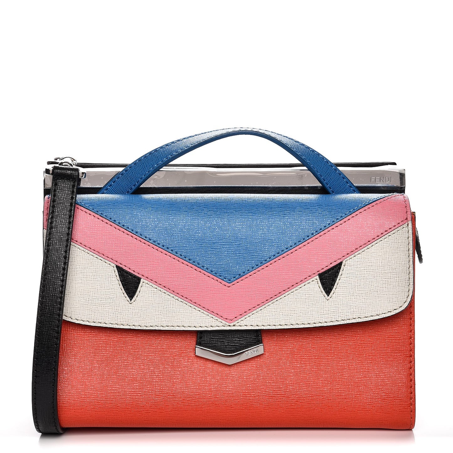 Vitello Elite Monster Mini Demi Jour Shoulder Bag Papavero Royal Blue Multicolor