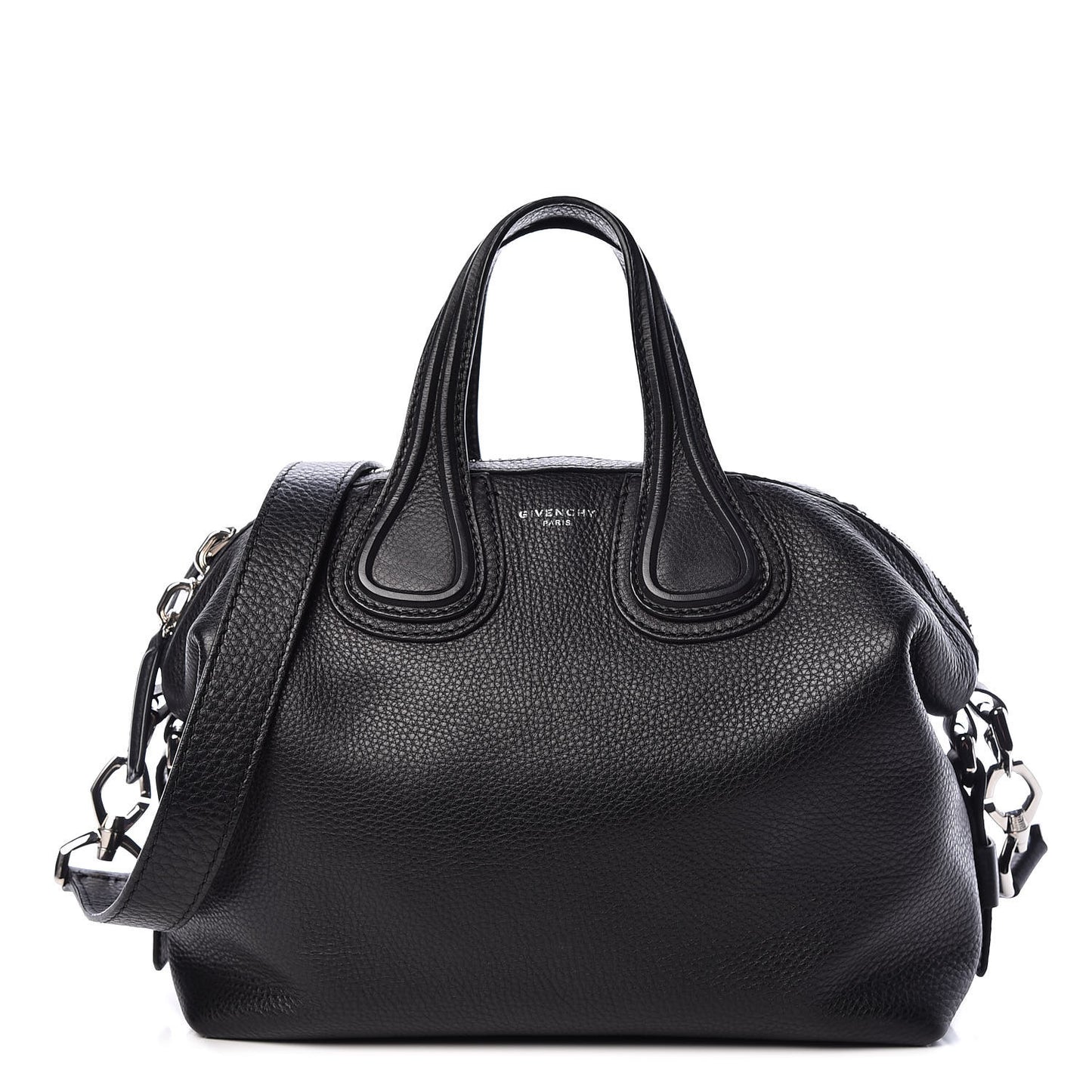 Pebbled Calfskin Small Nightingale Black