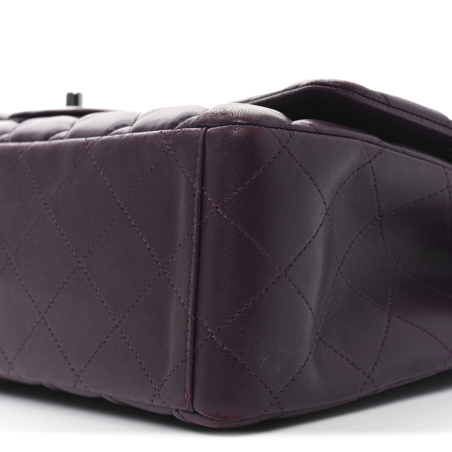 Chanel Lambskin Quilted Maxi Double Flap Plum 10 of 10