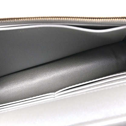 Chanel Calfskin Lizard Embossed Wallet on Chain WOC Silver 5 of 11