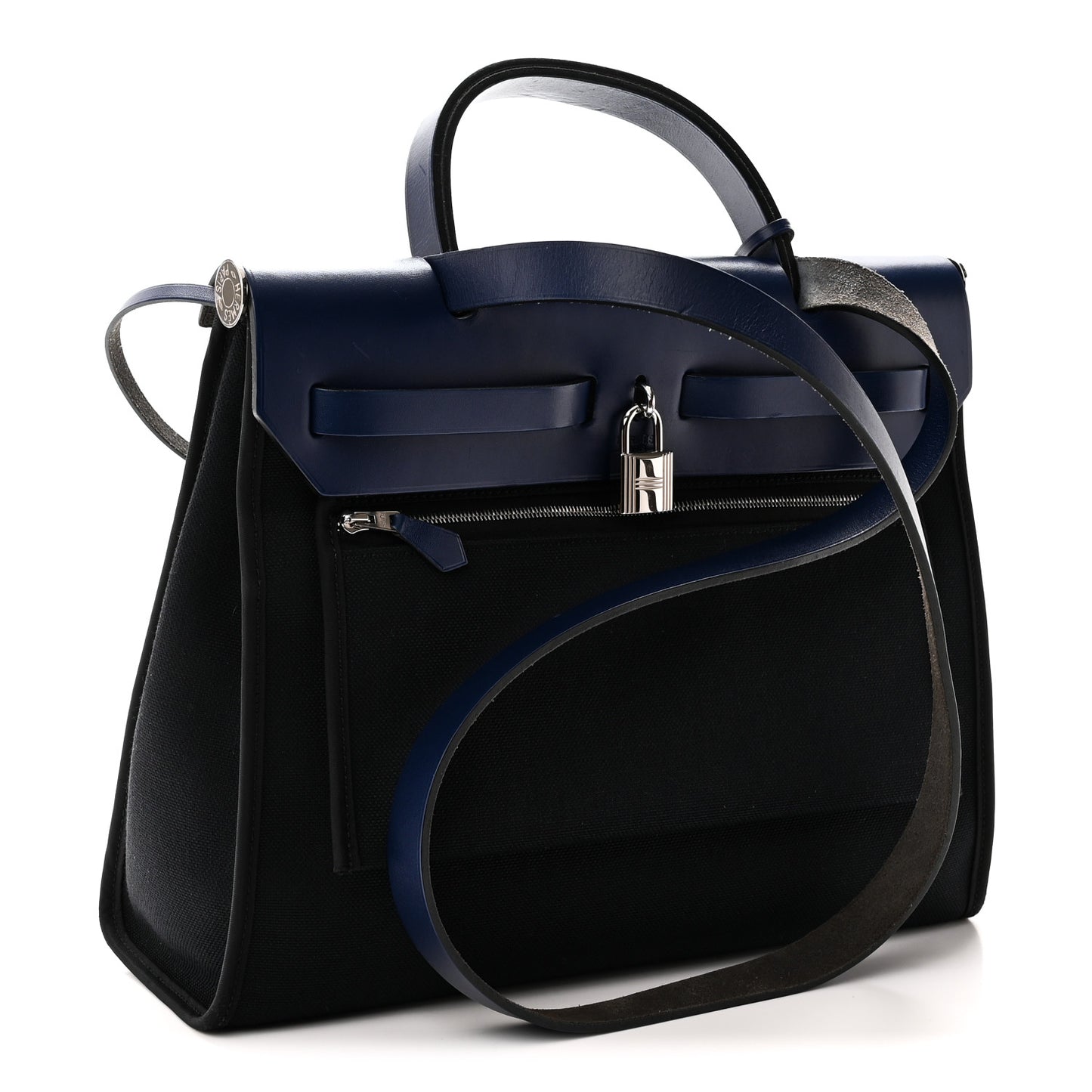 Military Toile Vache Hunter Herbag Zip 31 PM Black Bleu Saphir