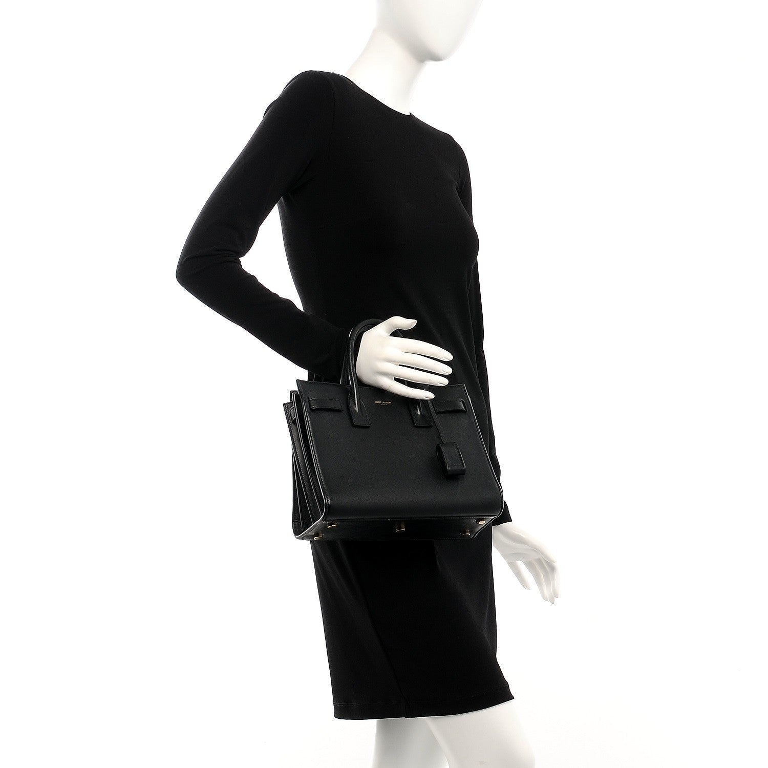 Saint Laurent Calfskin Baby Sac De Jour Black 3 of 8