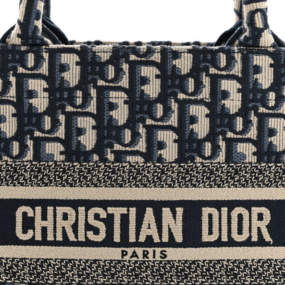 Christian Dior Oblique Small Book Tote Blue Multicolor 8 of 10