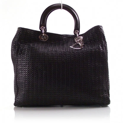 Christian Dior Leather Woven Dior Charm Tote 1 of 11