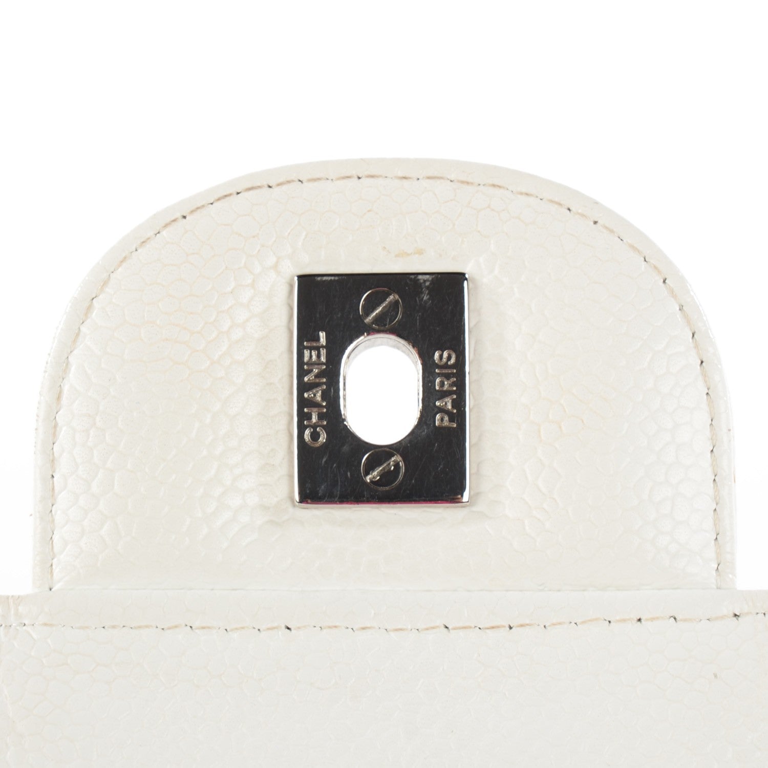 Chanel Caviar Quilted Jumbo Single Flap White 14 of 15