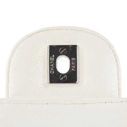 Chanel Caviar Quilted Jumbo Single Flap White 14 of 15