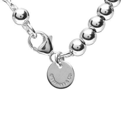 Tiffany Sterling Silver 4mm Bow Bead Bracelet 4 of 4