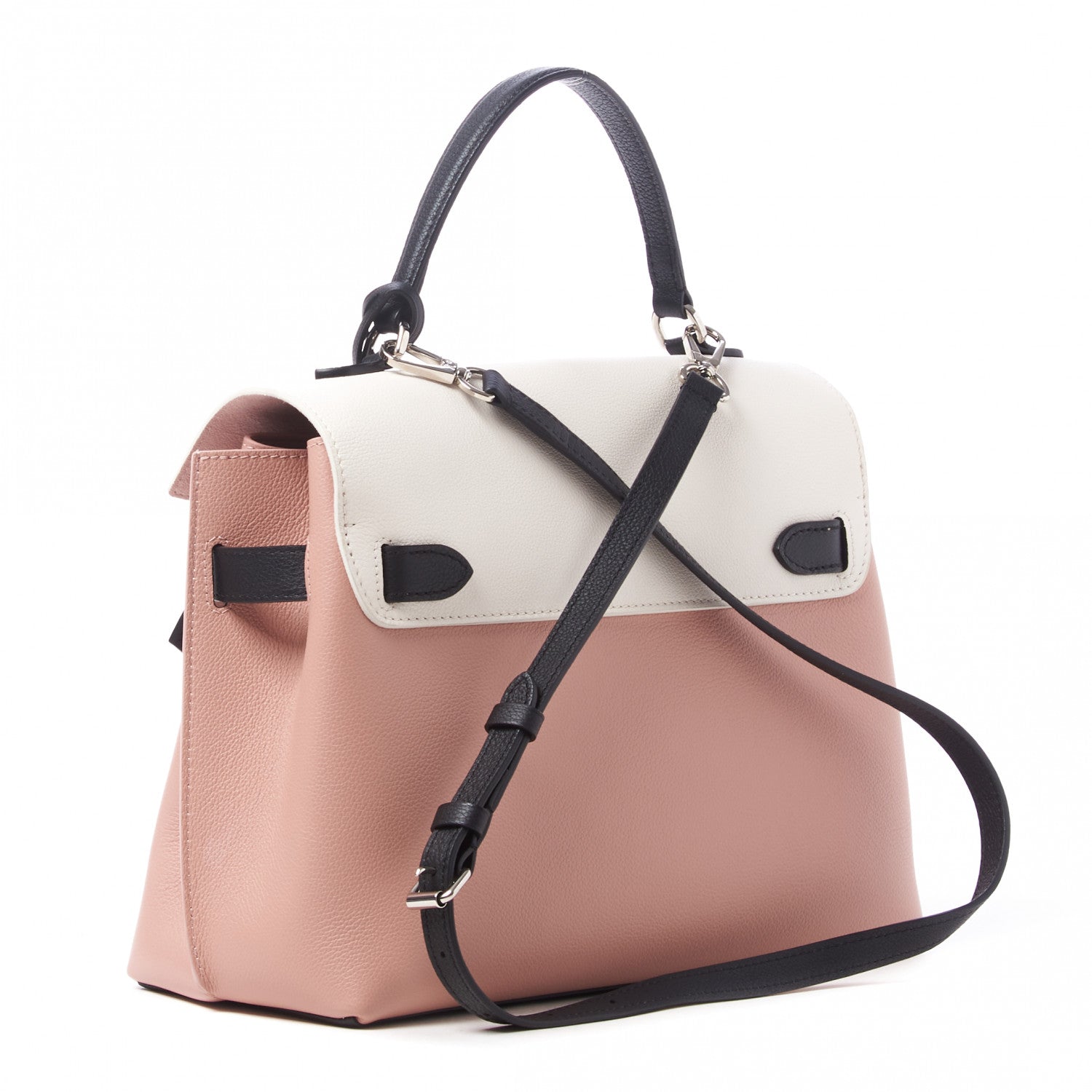 Louis Vuitton Soft Calfskin Lockme Ever Rose Ballet White Maito Black 3 of 10