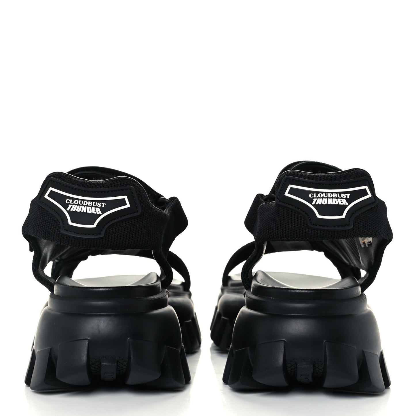 Rubber Nylon Velcro Womens Cloudbust Thunder 50mm Sandals 39.5 Black