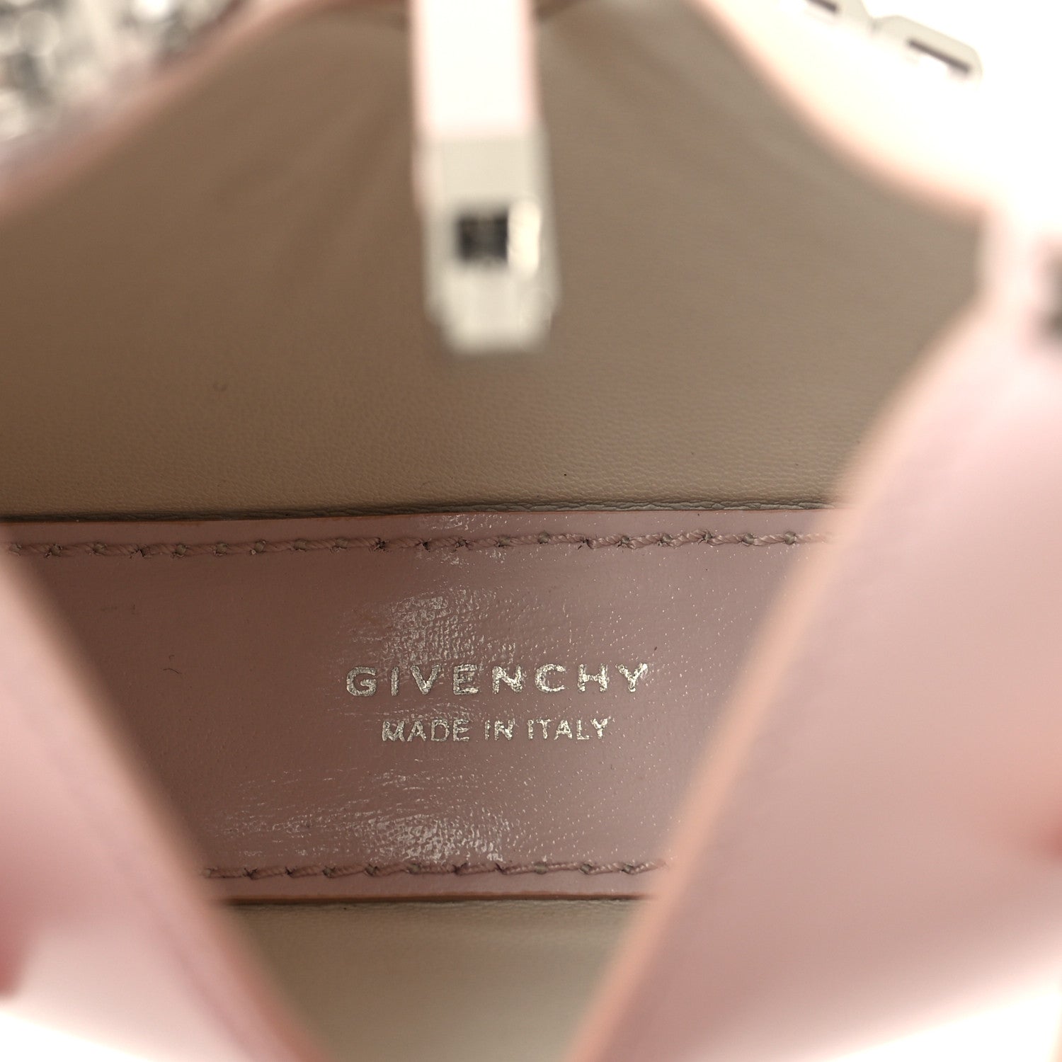 Givenchy Box Calfskin Micro Cut Out Shoulder Bag Light Pink 5 of 9