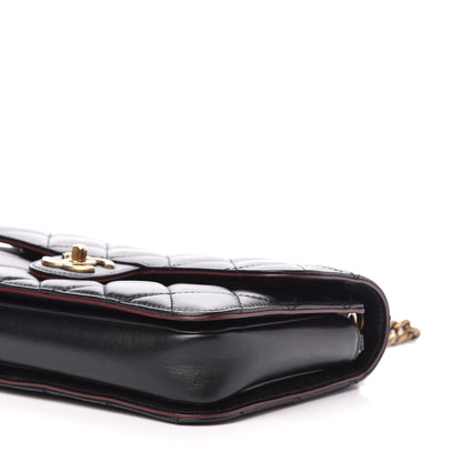 Chanel Glazed Calfskin Quilted Medium Perfect Edge Flap Black 9 of 10