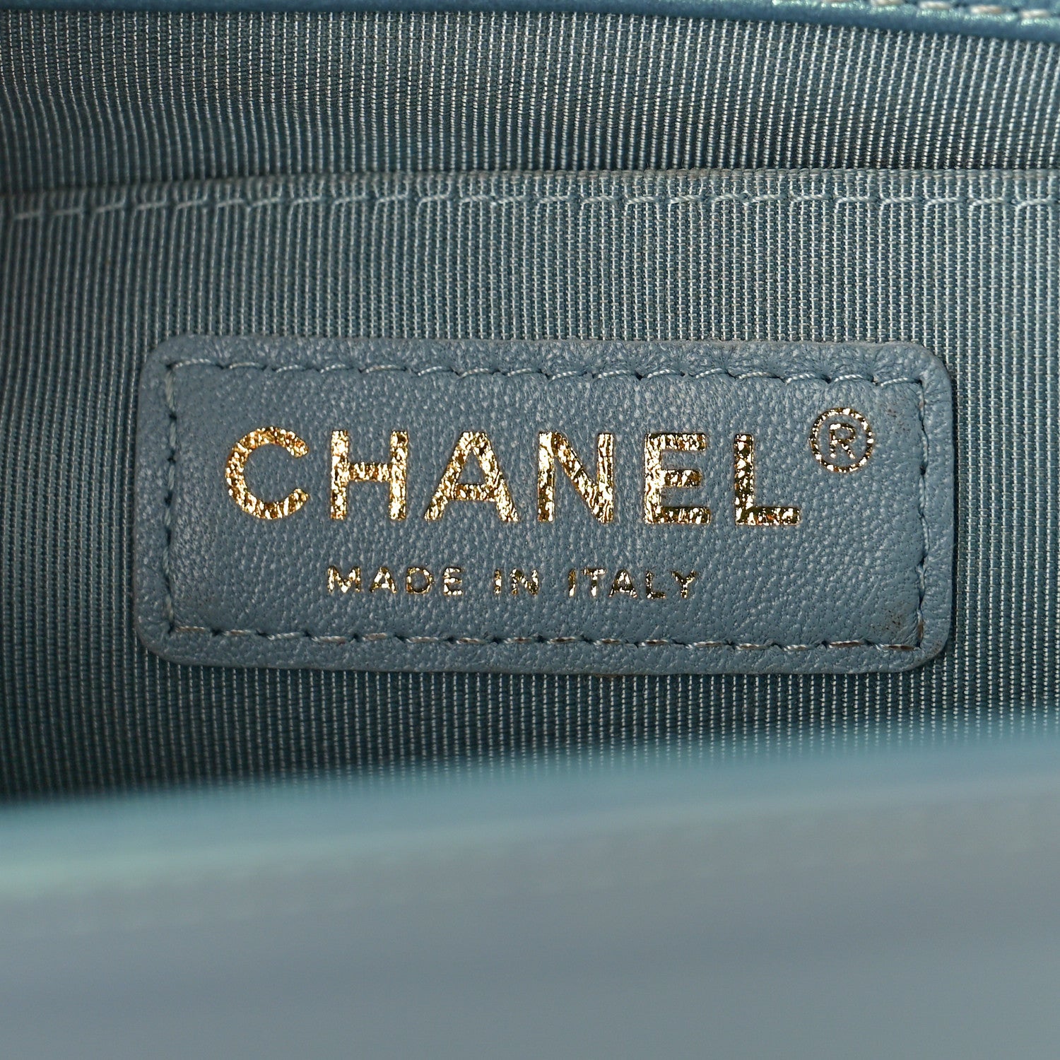Chanel Iridescent Glazed Calfskin Quilted Medium Boy Flap Light Blue 6 of 11